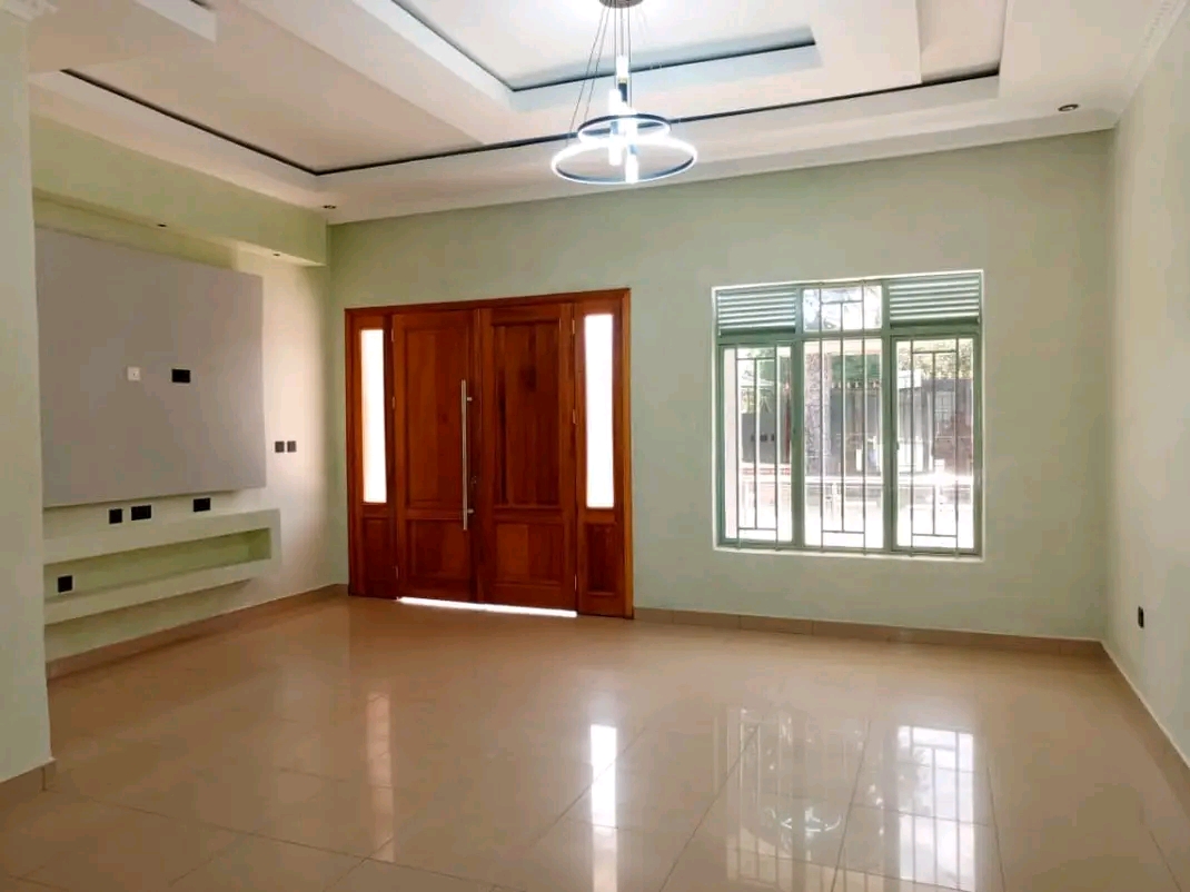 Living room with hardwood entry