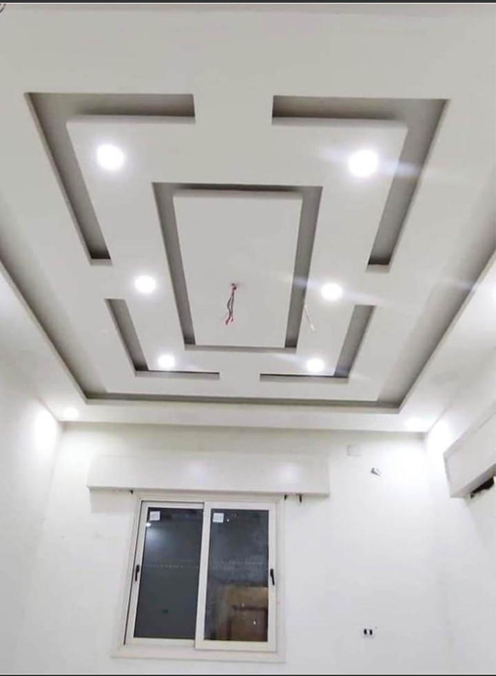 Stepped gypsum ceiling